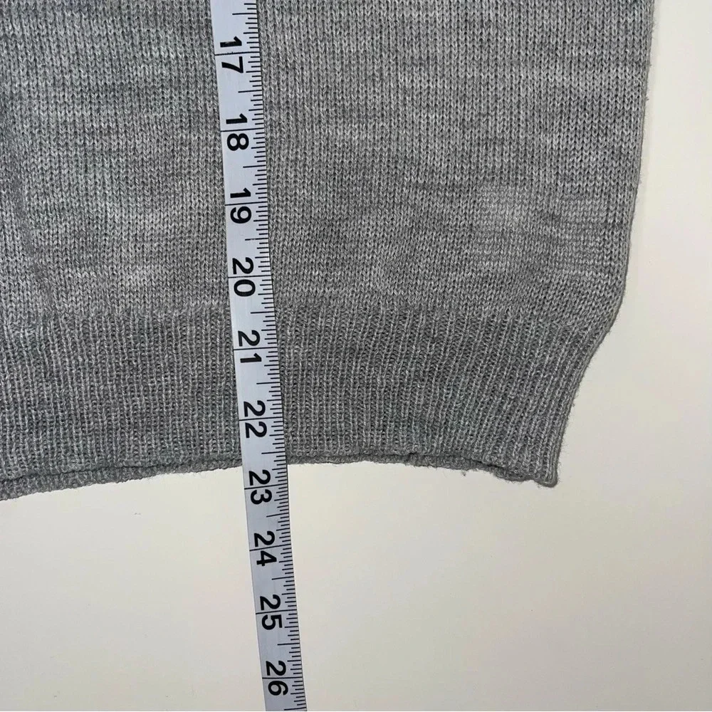 SHEIN Colorblock Sweater Baby Blue White Gray Drop Shoulder Medium Women’s